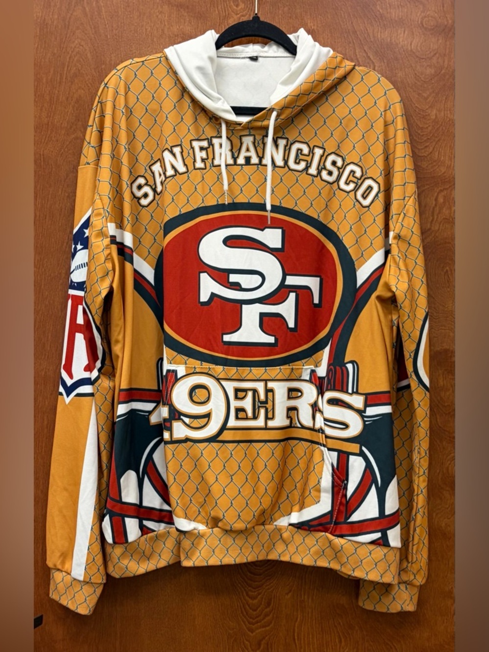 NFL San Francisco 49ers 3-D Printed Graphic Hoodie “Always Faithful “ Size XXL